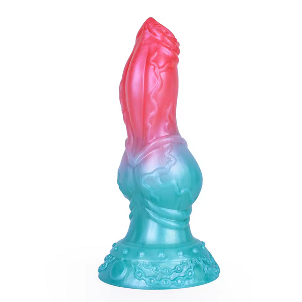 Blossoming Curved Pup Dog Knot Dildo