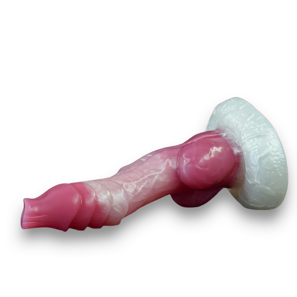 Candied Gilled Dog Knot Dildo